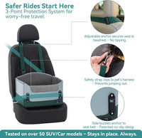 A 4 Pet Dog Car Seats for Small Dogs, Under 25 lbs - Green / Small - image 2