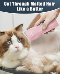 oneisall Pet Clippers for Cat Matted Hair - Pink / Standard - image 3