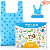 Odor Sealing Cat Litter Poop Clump Pick-Up Bags with Handles Scoop