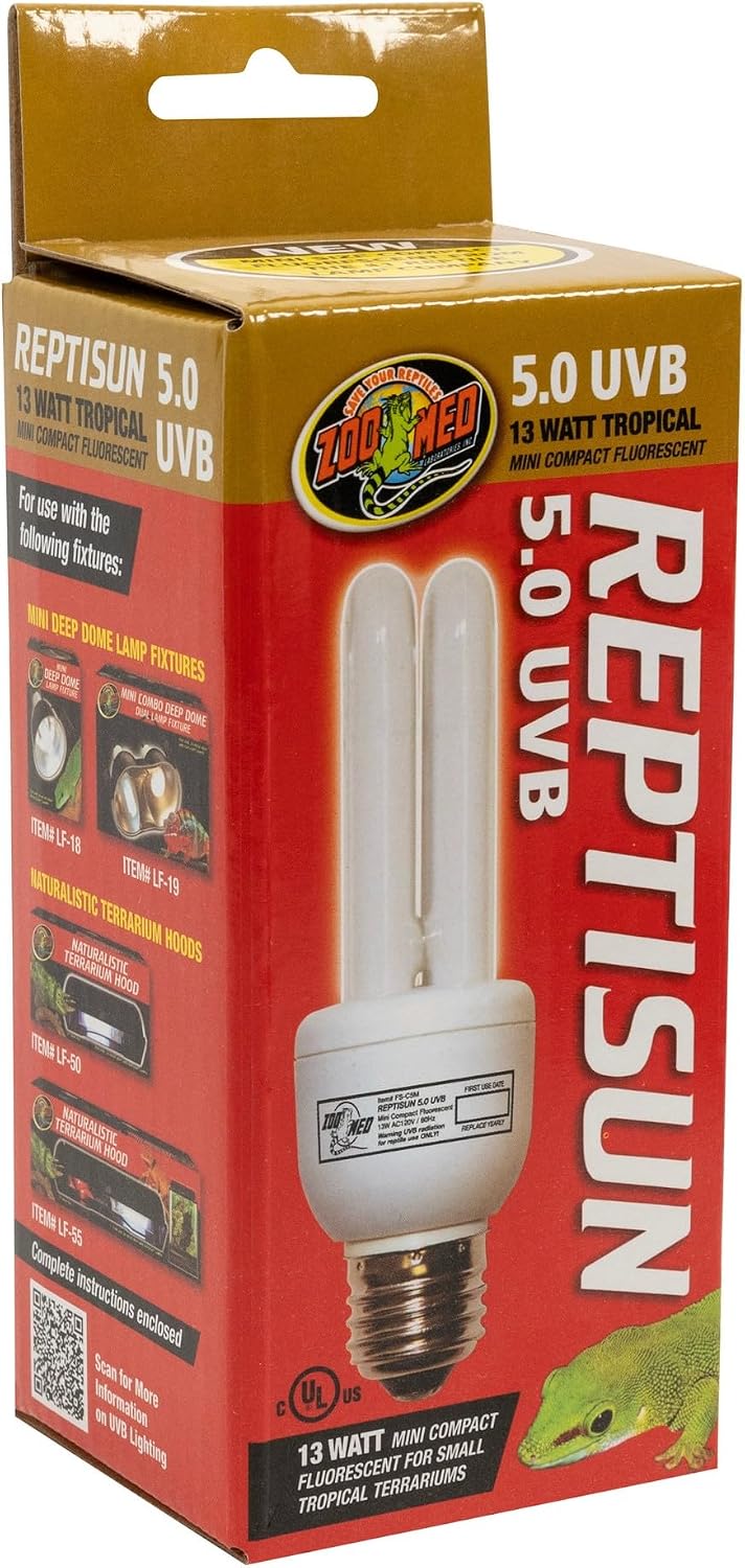 Zoo Med ReptiSun 5.0 Mini Compact Fluorescent Lamp 13 Watts – Essentials for Reptiles And Amphibians - 1 Count (Pack of 1) - image 3