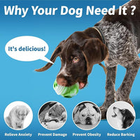Dog Toy, Frozen Treat Toys, Treat Dispensing Chew Toy for Small Medium Large Dogs, Long-Lasting Interactive to Keep Pup Distracted & Reduces Anxiety, Freezable Fillable Dog Puzzle Toys - Green