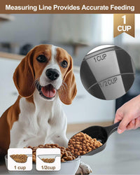 2 PACK Dog Food Scoop,1 Cup Capacity Pet Food Scoop For Dog and Cat – Essentials for Dogs - Black and Blue - image 4