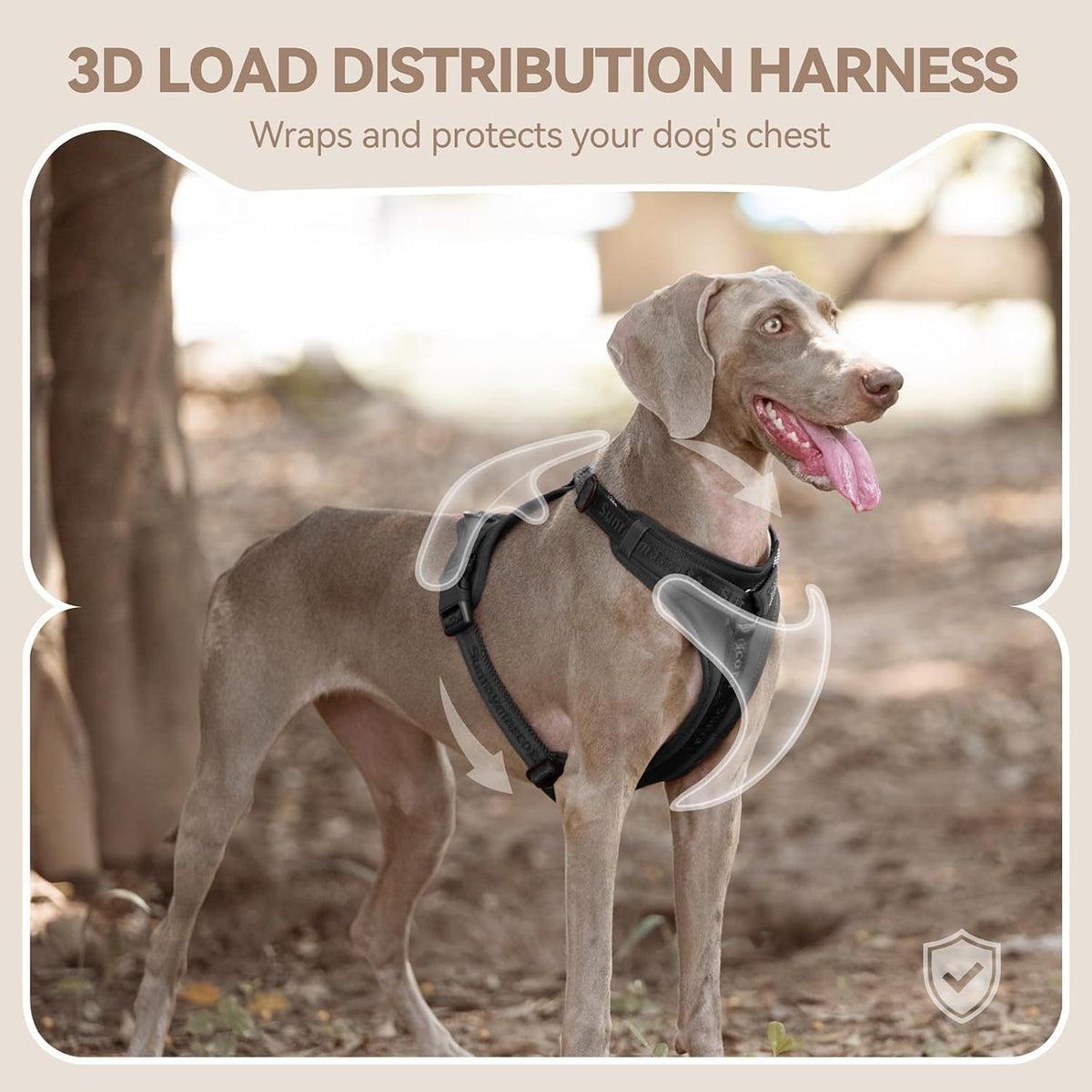 Sunraymascota Dog Harness - L (Neck: 18-31", Chest: 24-37") / Black - image 4