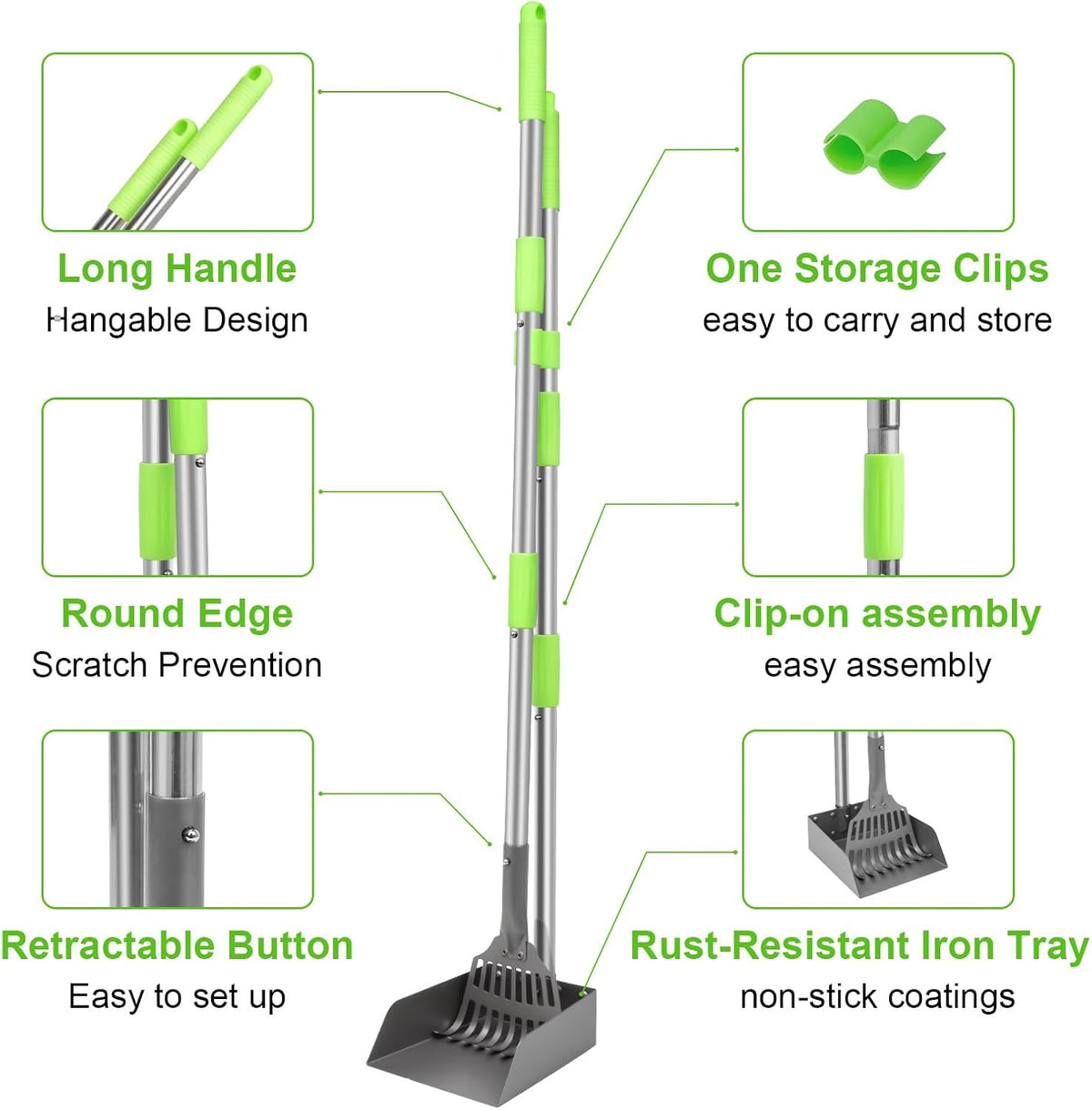 Non-Breakable Pooper Scooper - Green - image 3