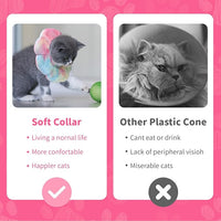 Dog Cat Surgical Recovery Cone Dog Protective Collar, Pet Recovery E-Collar Soft Neck Cone to Stop Licking Wound for Cats & Kittens Small Dog After Surgery