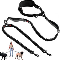 Tuff Pupper Heavy Duty Hands Free Bungee Dog Leash - Two Small/Medium Dogs (20-45 pounds each)