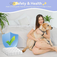 12 Pack Replacement Filter for SIBAYS & Kastty 355oz / 2.8Gal / 10.5L Large Dog Water Fountain, Coconut Shell Activated Carbon Pet Water Fountain Filters with 12 Pack Sponges