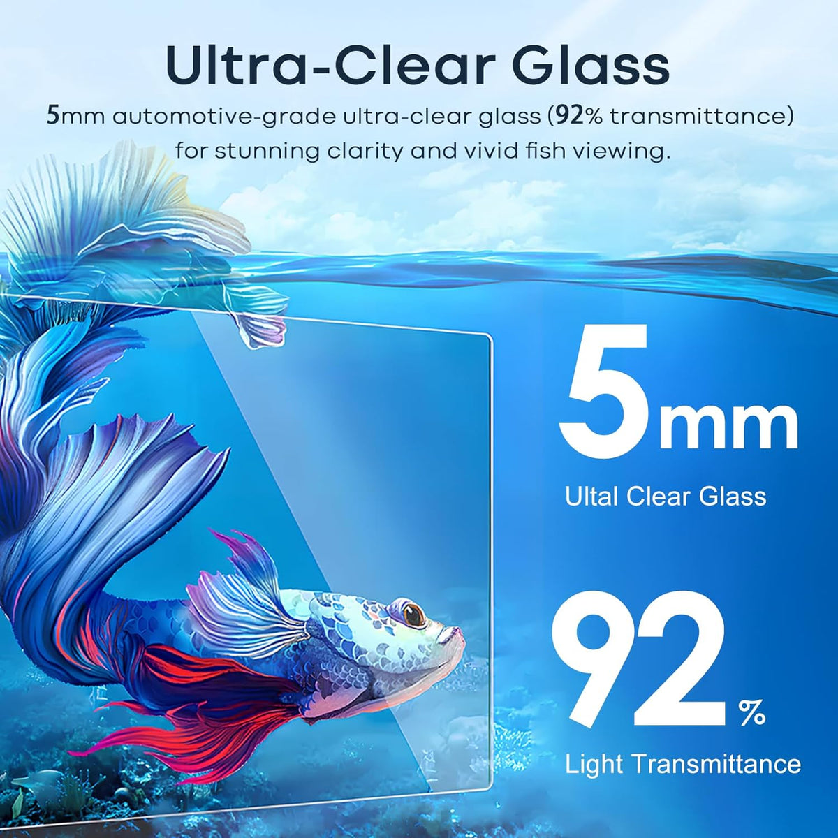 10 Gallon Aquarium Set Glass Fish Tank - 3 Gallon - image 3