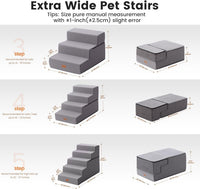 Gardner Pet Dog Stairs for Small Dogs 14" H - Grey / 5.0 / 18"x29"x22.5"Extra Wide - image 3