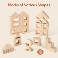 Woodtoe 24 PCS Rainbow Blocks Set - 47 PCS Rainbow Blocks Set - image 3