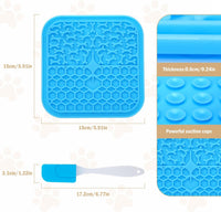 Lick Mat for Dogs - Slow Feeder Licking Mat with Suction Cups for Peanut Butter, Food Treats - Small (Pack of 2) / Bronze - image 2