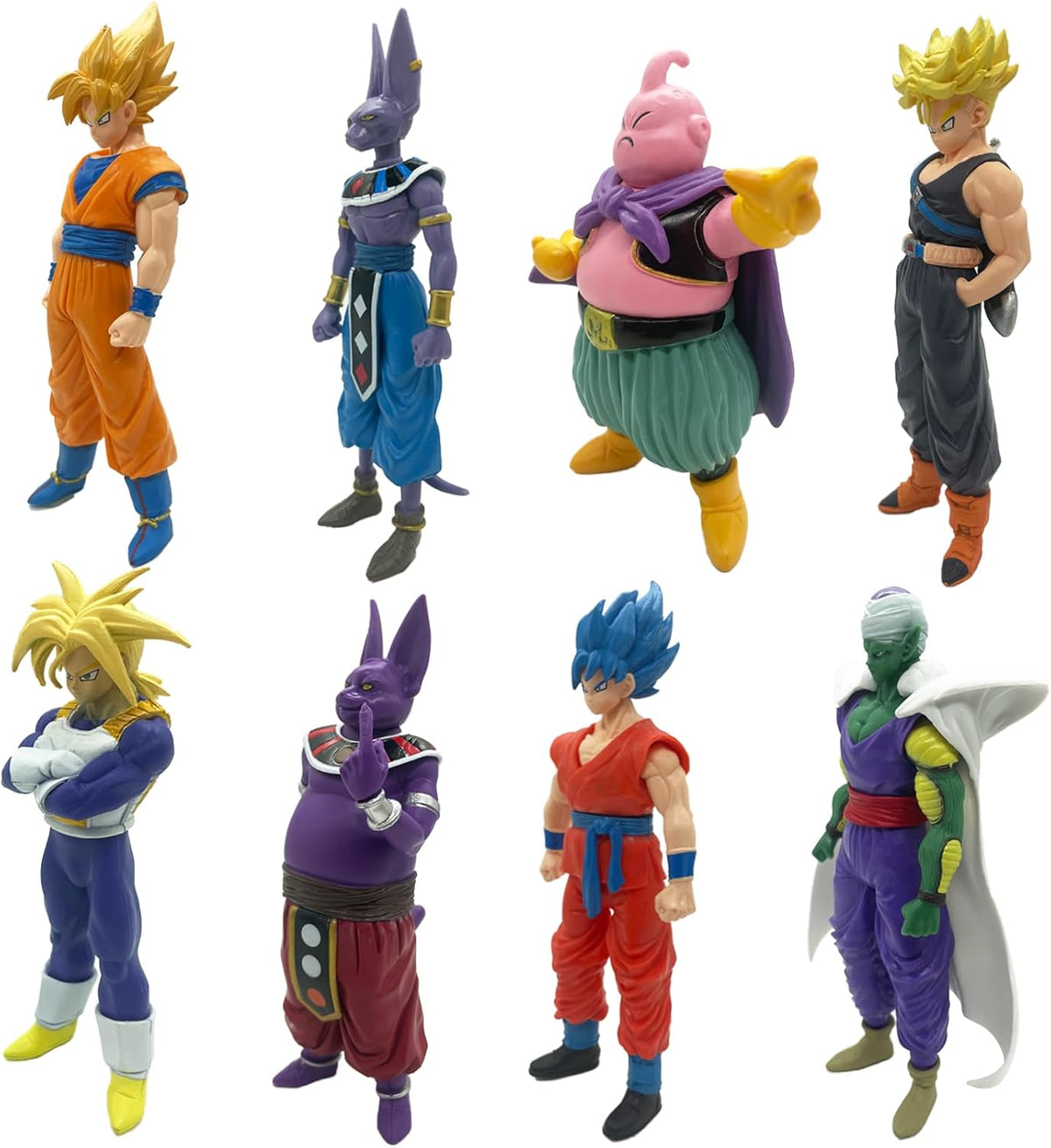 EAZZ 8 piece anime super hero action figures set, 7.8 inch warrior figurines - view 4