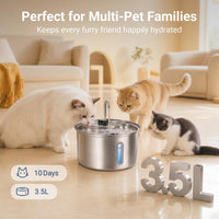 Cat Water Fountain, LED Water Level Window - 4 Filters - image 4
