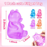 Bear Squishy, Stress Bear Taba Squishy - Purple - image 2