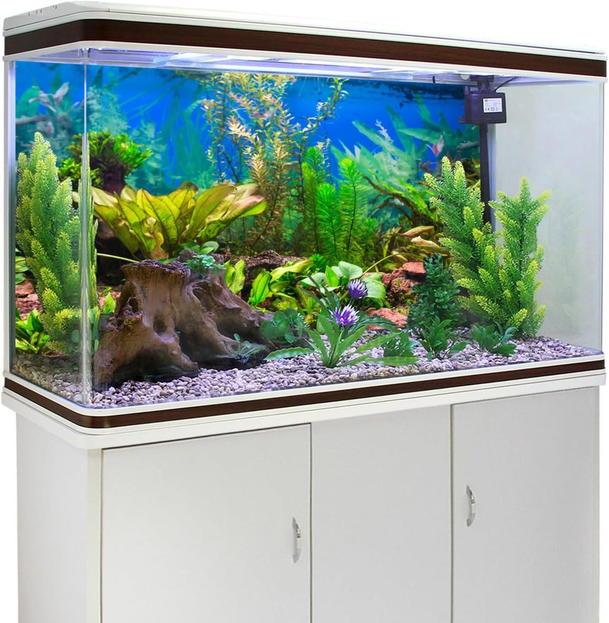 48x24 in Aquatic Plant Aquarium Backdrop Riverbed Fish Tank Background – Essentials for Fish - 30x18in/75x45cm - image 3