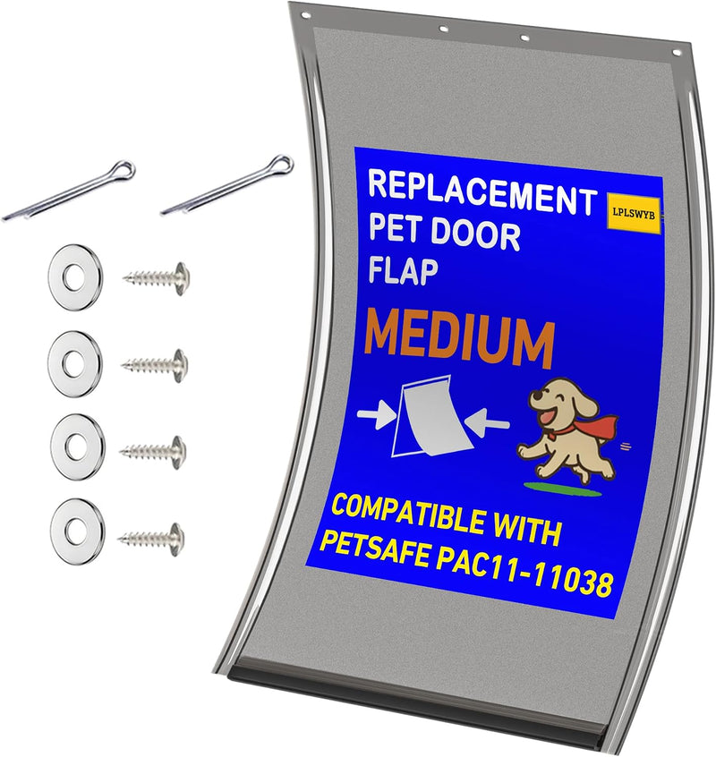 2PC Replacement Flap PAC11-11039 with Screws & Washers for PetSafe - Without Bracket-smoky Translucent / Medium PAC11-11038 / 1