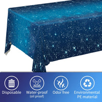 Gatherfun Football Party Decorations Disposable Tablecloth Plastic - Space - image 3