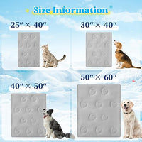 Cooling Blanket for Dogs, Lightweight & Durable Dog Cooling Mat, Q-MAX>0.45 Soft Breathable Pets Comforter for Couch, Bed & Car Essential - Light Grey 40x50 Inches