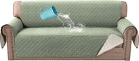 H.VERSAILTEX Sofa Cover Couch Cover for Dogs with Elastic Straps 100% - Pale Aqua / Slipcover-Sofa