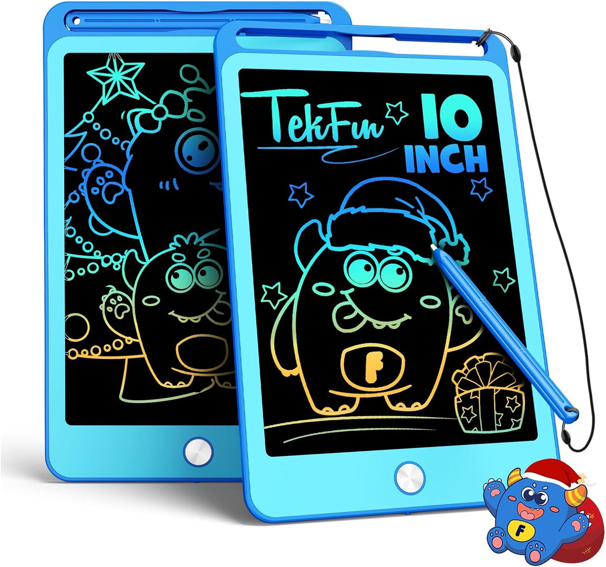 TEKFUN 3 Pack LCD Writing Tablet for Kids, Educational Kids - Blue+blue / 10 inch / 2