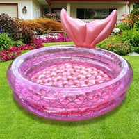 Benelet 47 inch inflatable mermaid kiddie pool and ball pit