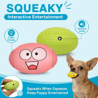 1.5” Squeaky Soft Rubber Football Dog Toy - image 3