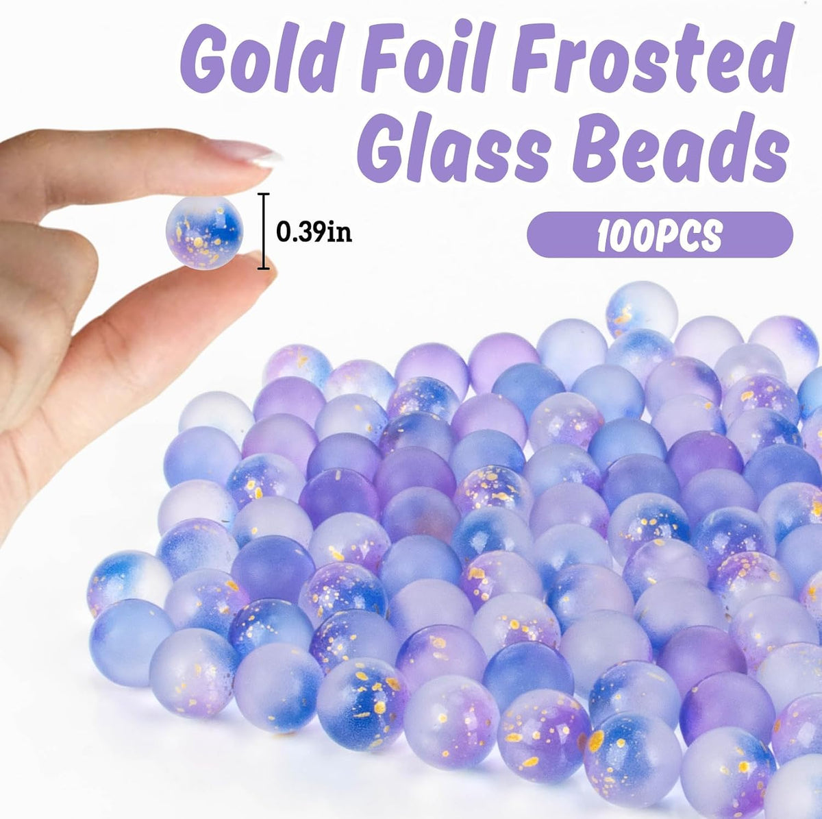 Sukh 78 Pcs Glass Marbles - 100 Pcs - Purple - image 2