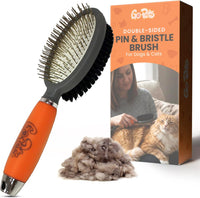 GoPets Double-Sided Pin & Bristle Brush - Double-Sided Pin & Bristle Brush