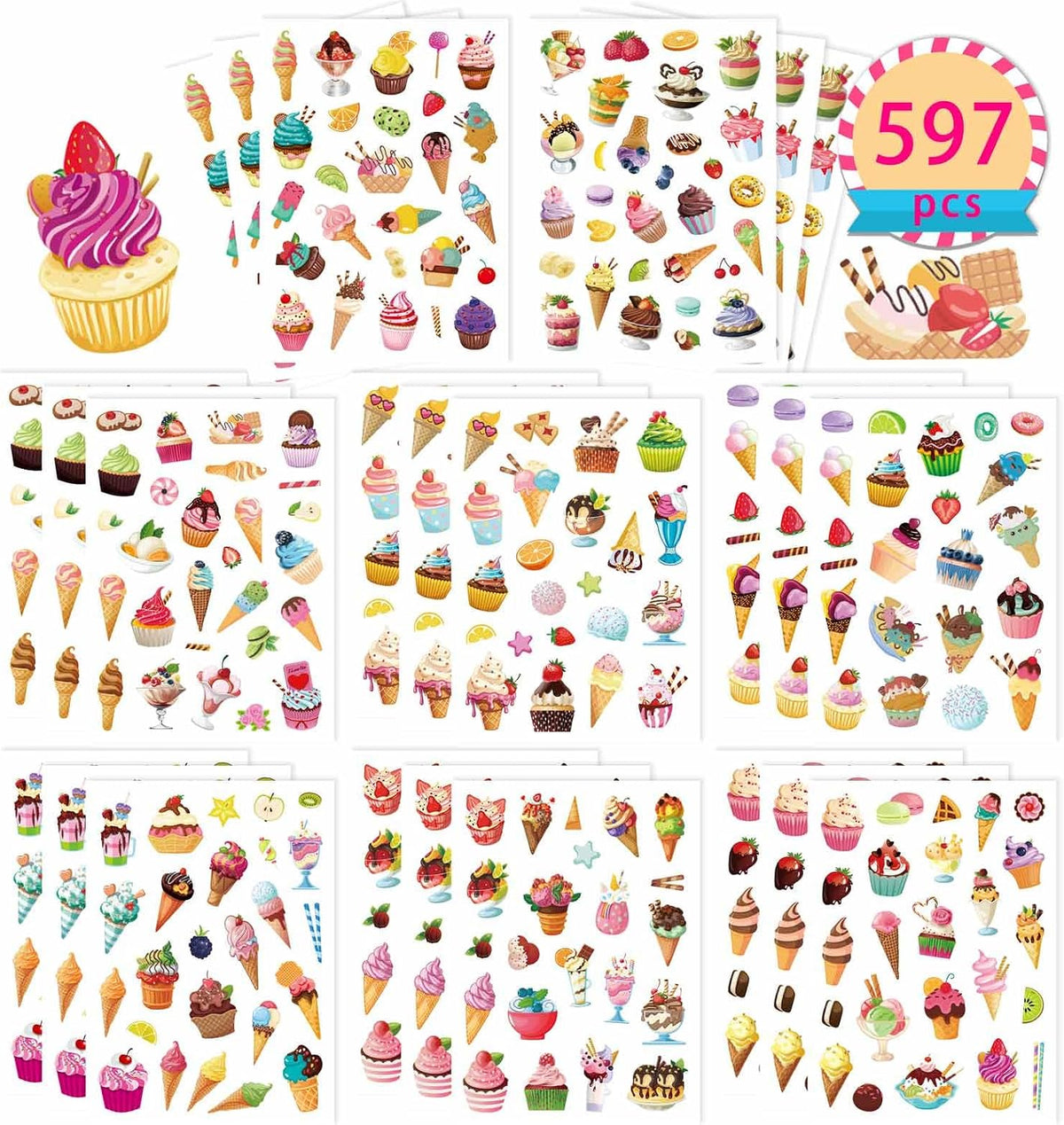 DUJAA 640-piece fall stickers for kids with pumpkins, leaves and scarecrows - view 4