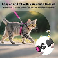 Plutus Pet Adjustable Cat Harness and Leash Set - Hot Pink - image 4