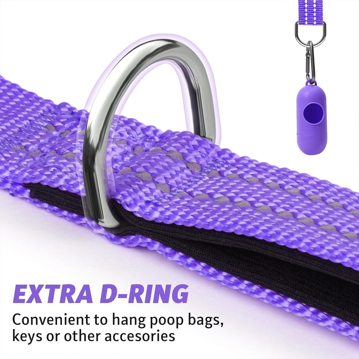 Long Dog Leash XiaZ Training Leashes 10/15/20/30/50/100ft Long Lead - C-Purple / 20 Feet - image 2