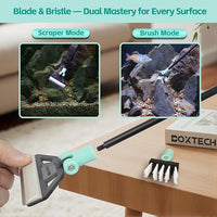 UPETTOOLS Aquarium Algae Scraper Cleaner with 5 Stainless Steel Blades – Fish Tank Glass Cleaning Brush for Easy Tank Maintenance,20-40 Gallon