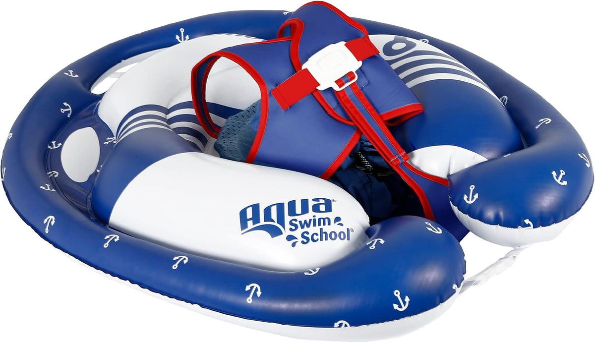 SwimSchool Freestyle Swimmer Baby Pool Float with Multi-Position - Freestyle Swimmer Baby Float
