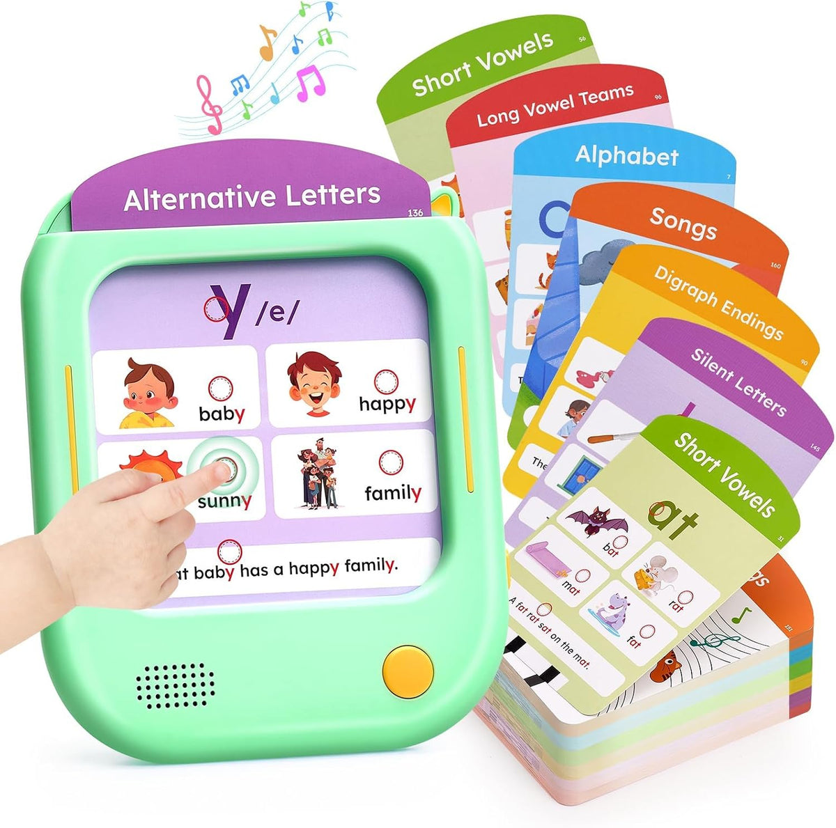 JoyCat Kids Learning Tablet - Green:Phonics Learning