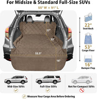 SUV Cargo Liner for Dogs - Trunk Cover for SUV with Bumper Flap Protector – Essentials for Dogs - Brown / Standard: 55" x 91" - image 2
