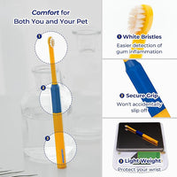 PETHROOM] Pet Toothbrush - Cats, Kitten, Small Dog Dental Care, Removing Teeth Tartar | Soft Bristle Cleaning Toothbrush Cat (Extra Small)