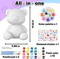 FUNZBO 4.3in Paint Your Own Dinosaur Lamp Kit - Bear - image 2