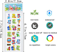 24 Sheets 3D Puffy Stickers for Toddlers Kids Boys Girls – Fun for Kids & Family - Numbers and Letters - image 3
