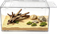 【No Assembly】 Reptile Tank Enclosure with Magnetic Button.16" * 10" * - 8" * 6" * 4"