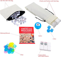 Jongyance American Mahjong Set with Blue Carrying Bag - Cream - image 3