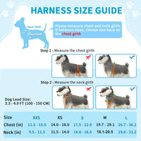 Lukovee Small Dog Harness and Leash Set, No Pull Soft Padded, XS - Blue / M ( Chest 19.7'' ~ 29.1'') - image 4