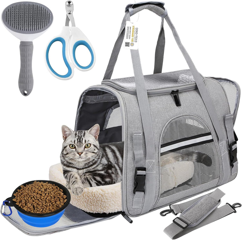 Pet Carrier Bag Airline Approved Up for Cats and Dogs Up to 20LBs