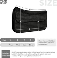 Tackmore Western Saddle Pad Adjustable with Side Pockets and Foam Inserts Shock-Absorbing Riding Pad