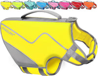 VIVAGLORY Dog Life Vest Neoprene Dog Swim Vest, M - Alpha Yellow / XS: 16-20in (Ribcage Girth)