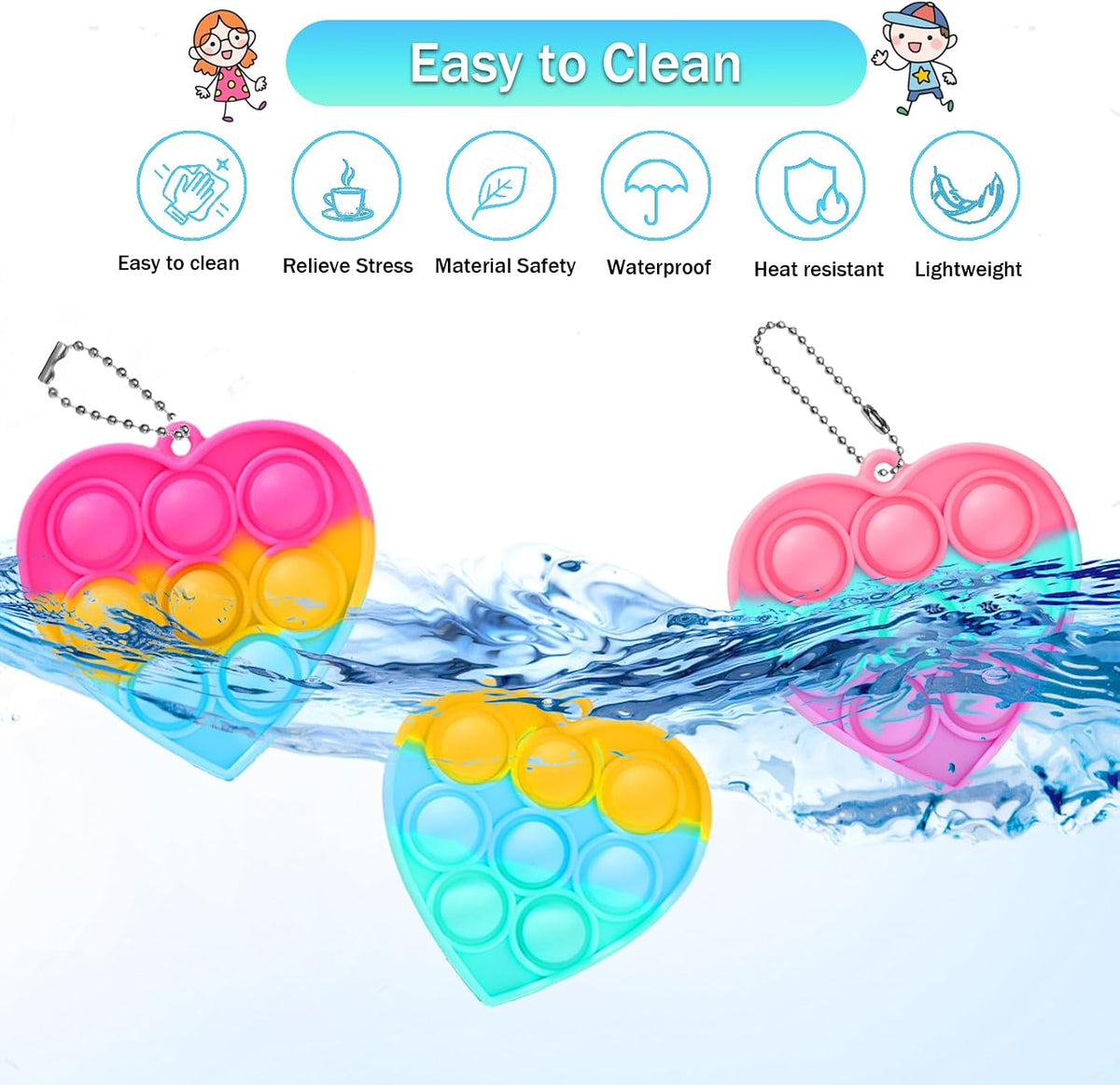 57PCS Party Favors for Kids - Heart-57 - image 2