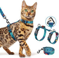 Cat Harness and Leash Set, Escape Proof Cat Harnesses – Essentials for Cats - Morandi Green / Medium (8-18 lb)