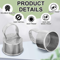 Therwen 12 pack aluminum chain link fence ring caps for 2-3/8 inch posts - view 17