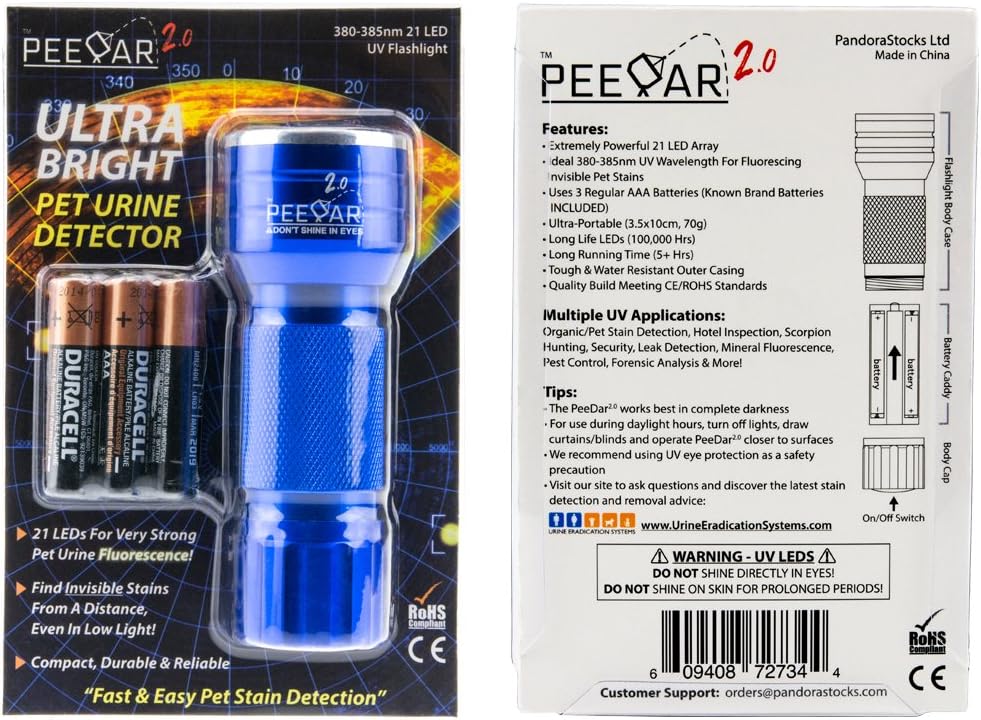 2.0 UV pet urine detector black light LED flashlight with 21 LEDs - view 2
