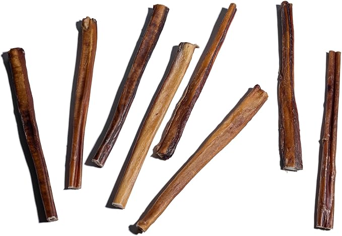Jack&Pup 12 Inch Bully Sticks for Large Dogs (5 Pack) Jumbo Dog Chews for Aggressive Chewers | All Natural, Odor Free Bully Sticks for Dogs