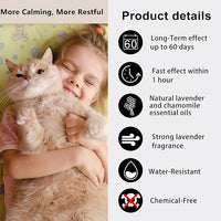 Wustentre 3 Pack Adjustable Anxiety Collar - Cat Calming Pheromones for Cats & Kittens, Stress Reliever - Relaxing Comfortable Collar (Violet)